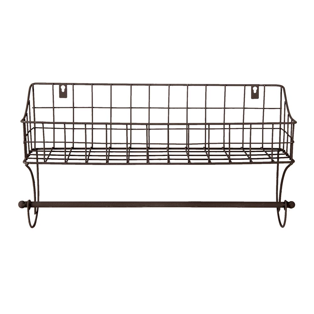 Handdoekhouder met mand 44x12x25 cm