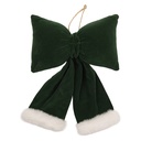 Decorative Bow Green White 20x7x25 cm