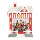 Carillon Casa con LED Rosso Bianco 18x9x26 cm / 3xAA