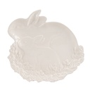 Plat de service Blanc 23x24x2 cm