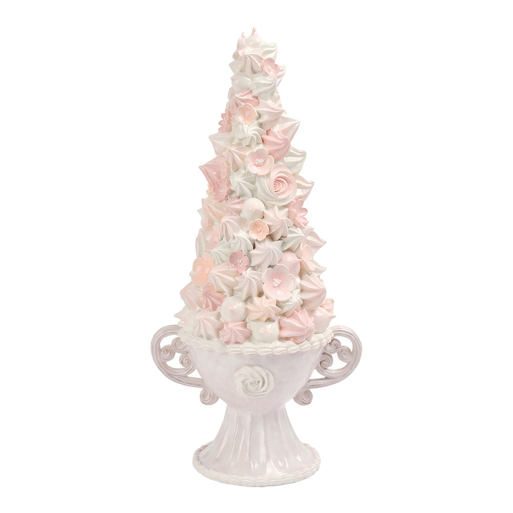 Dekoration Torte Beige Rosa 21x16x44 cm