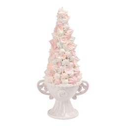 [6PR6137] Decorazione la torta Beige Rosa 21x16x44 cm