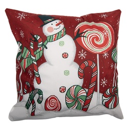 [KT021.456] Housse de coussin Rouge Blanc 45x45 cm