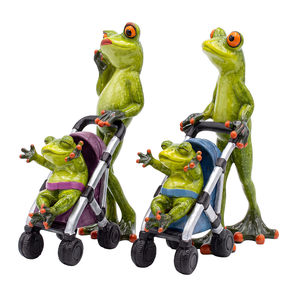Clayre & Eef Decorative Figurine Frog Green Plastic