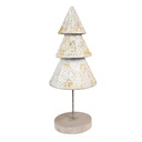 Dekoration Weihnachtsbaum Weiß Braun Ø 12x32 cm