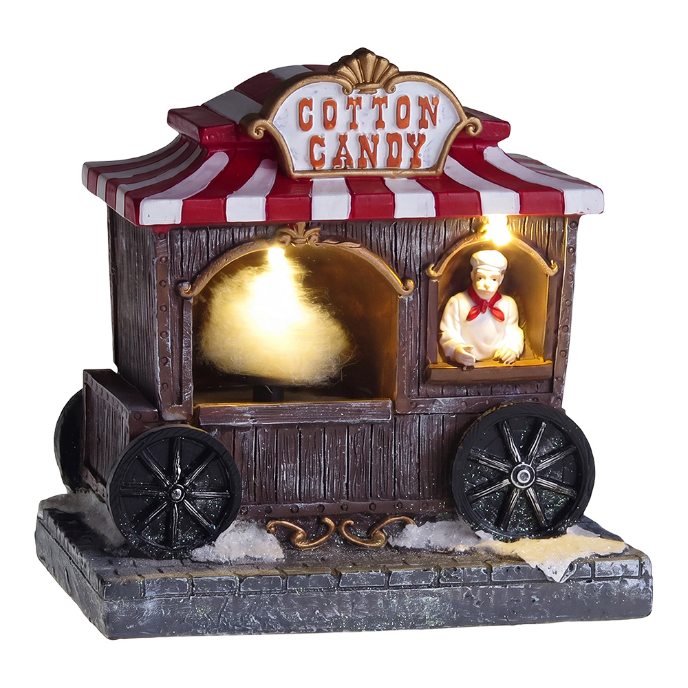 Kerstdecoratie marktkraampje met LED 14x10x14 cm / 3xAA
