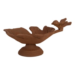 [6Y6149] Bain doiseaux Marron 19x9x11 cm