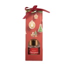 Profumo di olio con bastoncini Rosso Color oro 6x6x17 cm