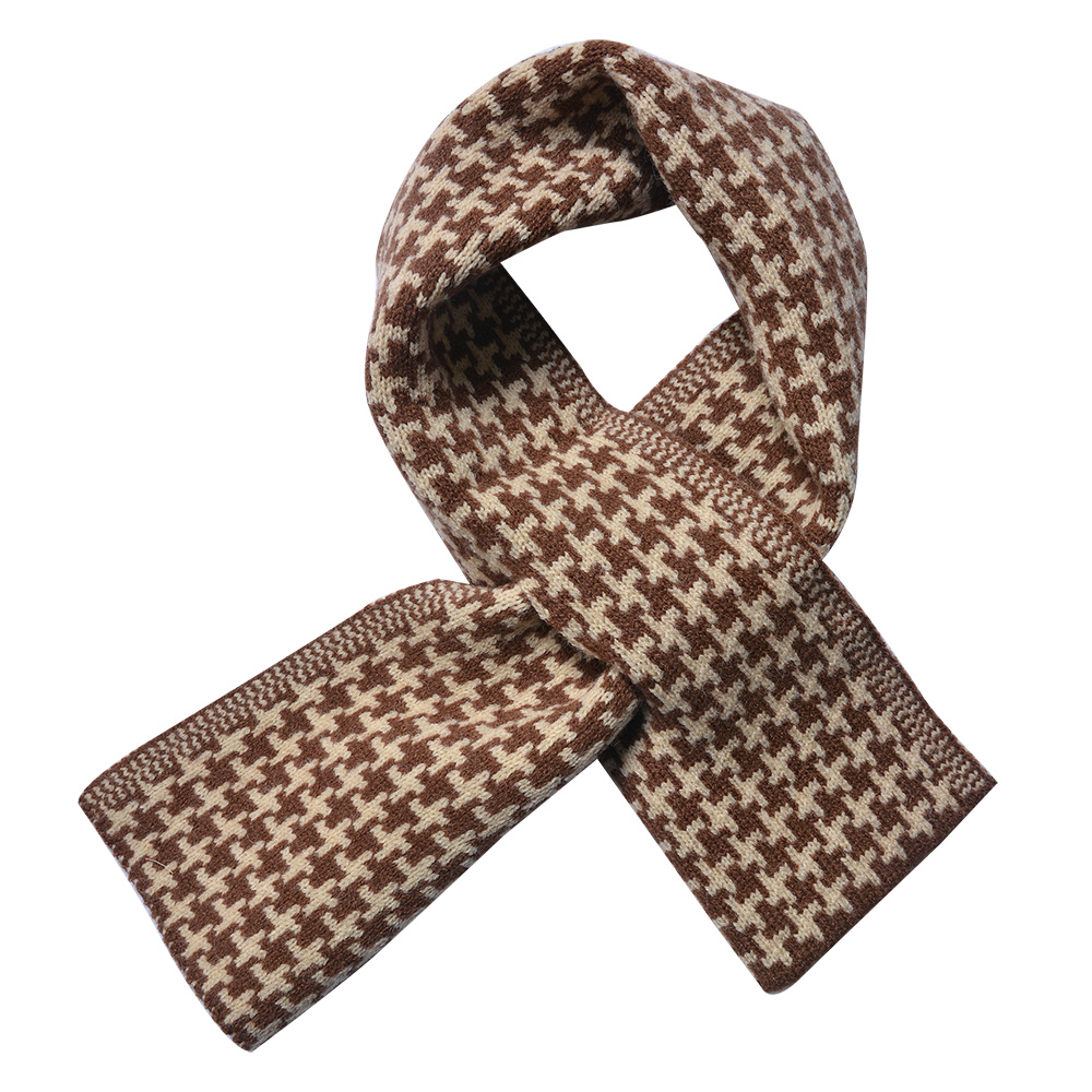 Foulard femme impirmée Marron 15x85 cm