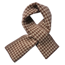 [JZSC0767CH] Foulard femme impirmée Marron 15x85 cm