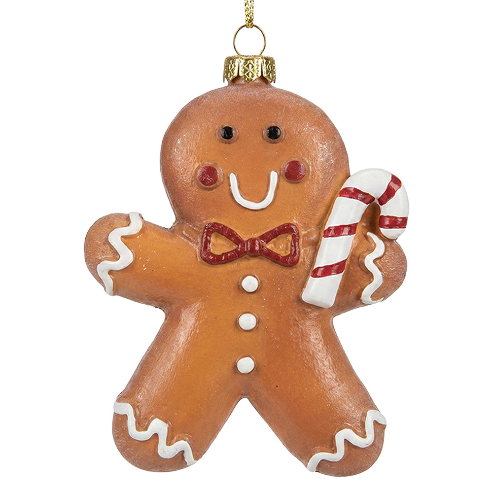 Boule de Noël Marron Blanc 8x3x11 cm