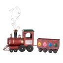 Decorazione Treno rosso Verde 63x15x38/50 cm
