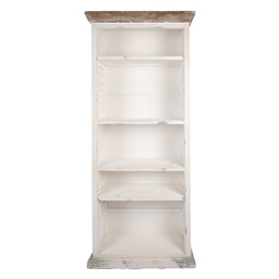 [5H0750W] Schrank verstellbar Weiß 80x36x195 cm