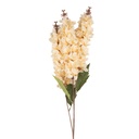 Deko Ast mit Blumen Beige Grün 8x6x85 cm