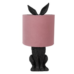 [6LMC0099ZVP] Lampe de table Lapin Noir Rose Ø 20x43 cm E27/max 1x60W