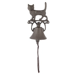 [6Y5757] Old Fashioned Doorbel Cast Iron Brown 14x14x24 cm