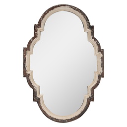 [52S300] Wandspiegel Braun Beige 63x4x91 cm