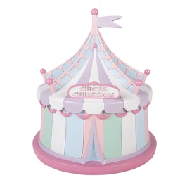 [6PR6246] Décoration Chapiteau de cirque Rose Blanc Ø 21x22 cm