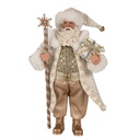 Décoration de Noël père Noël Blanc Beige 16x10x27 cm