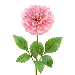 [6PL0435LP] Deko Ast mit Blumen Rosa Grün 65 cm