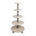 Etagere Weiß Braun Ø 71x143 cm