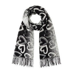 Clayre & Eef Winter Scarf Women Black Plastic