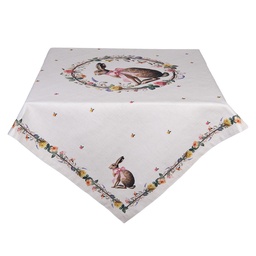 [EWC01] Square Tablecloth Beige Brown 100x100 cm