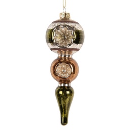 [6GL5420] Palla di natale Verde Marrone Ø 6x17 cm