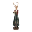 Decorativa Cervo Marrone Verde 9x8x37 cm