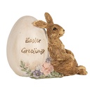 Decoration Statue Rabbit Brown White12x7x9 cm