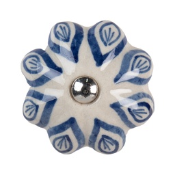[64158] Pomello per Porta Blu Beige Ø 5x5 cm / S3 cm
