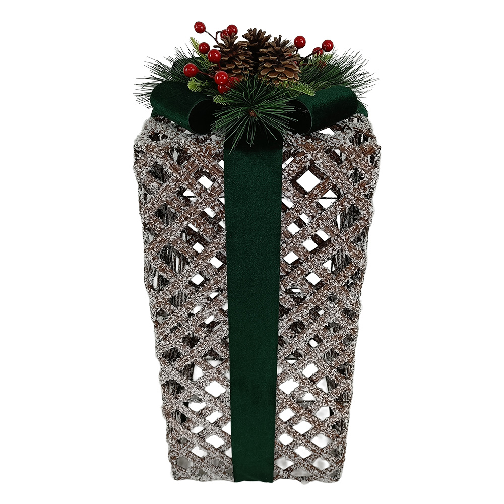 Décoration cadeau Marron Vert 25x25x64 cm