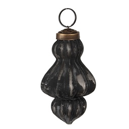 [6GL4693] Boule de Noël Noir Ø 5x8 cm