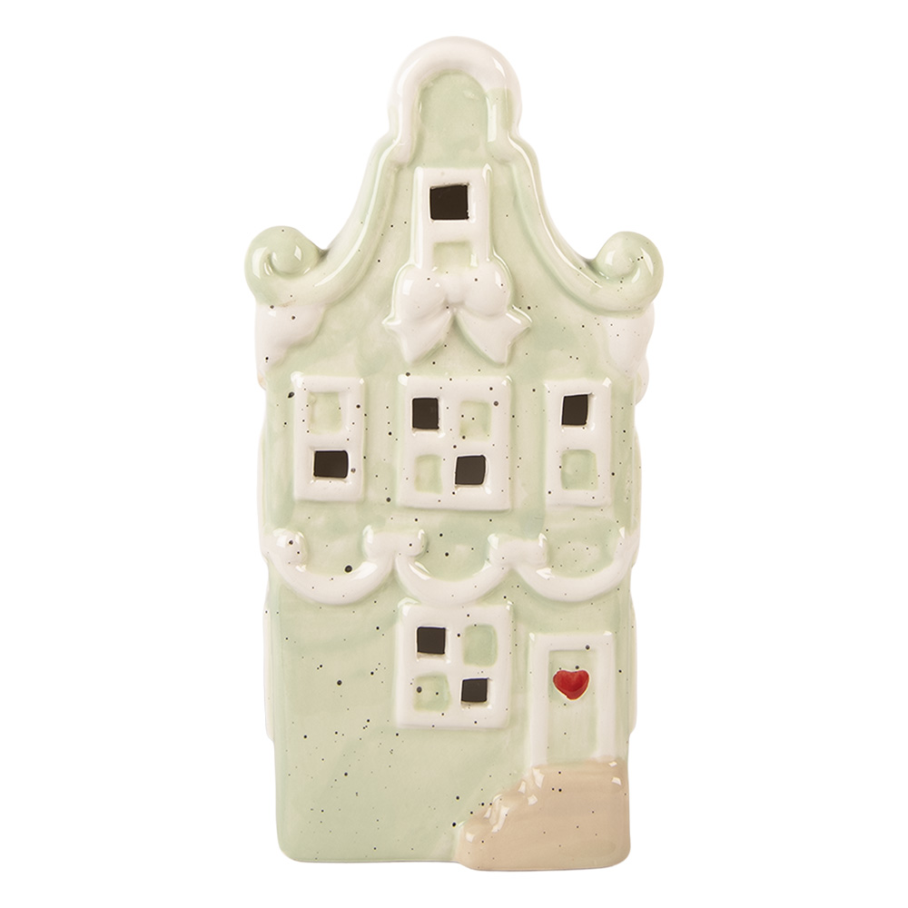 Décoration Maison Vert Blanc LED 11x9x22 cm