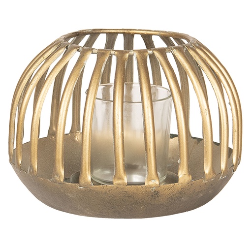 Windlicht Goldfarbig Ø 15x10 cm