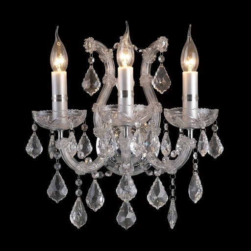 Applique Oro, Trasparente 35x21x40 cm E14/max 3x40W