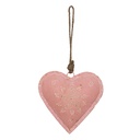 Decorative Hanger Heart Pink 14x4x14 cm