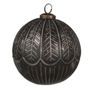 Christmas Bauble Black Grey Ø 12x12 cm