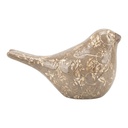 Décoration Oiseau Marron Beige 16x7x9 cm