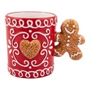 Becher Rot Braun 13x8x10 cm / 350 ml