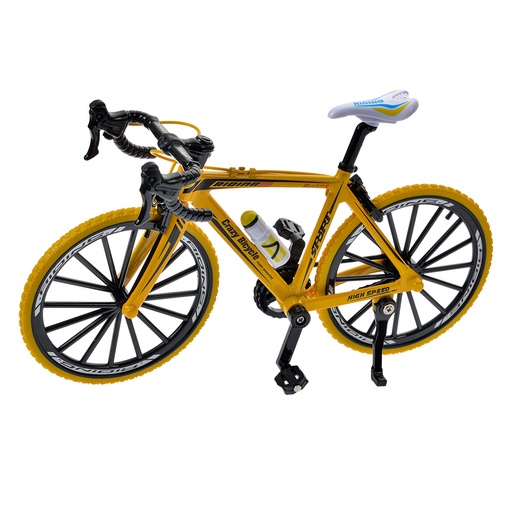 Deko Mini Modell Fahrrrad Gelb Schwarz 20x5x12 cm