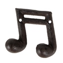 Porte-manteau mural Note Musicale Marron 10x3x9 cm