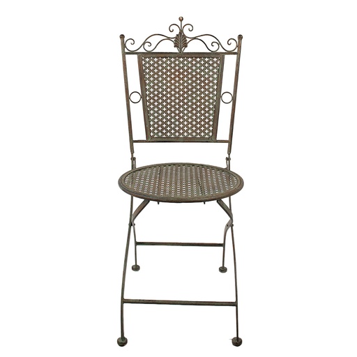 Clayre & Eef Chaise bistro 43x45x96 cm Vert Marron Fer