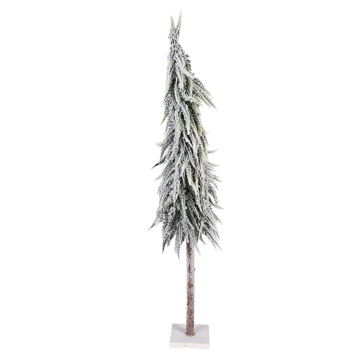Artificial Christmas tree Green White Ø 15x80 cm