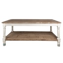 Table White Brown 200x100x85 cm