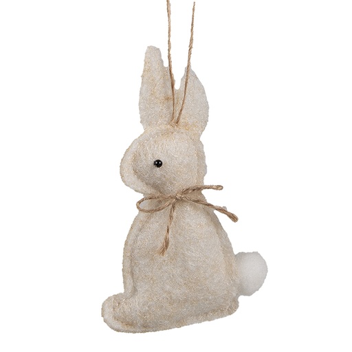 Ciondolo Decorativo Coniglio Beige 6x1x10 cm