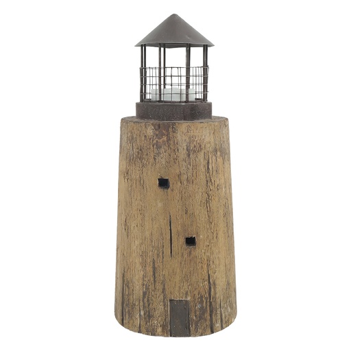 Deko Leuchtturm Braun Ø 15x36 cm