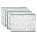 Tovagliette Americana (set di 6) Bianco Grigio 48x33 cm