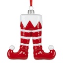 Christmas Bauble Red White 11x3x12 cm