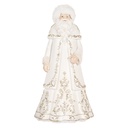 Christmas Decoration Santa Claus White Grey 13x10x25 cm